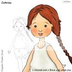 Digital Stamp Cuteness Girl