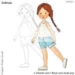 Digital Stamp Cuteness Girl